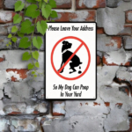 CIFbuy Leave Address Dog Poop In Yard No Dog" Poop Warning Metal Tin Sign 8x12In, Rustproof Outdoor Decor Unframed 2D Flat Pla No Dog Poop WaikTok, No Dog Poop WaikTok, t Self-pickup Logiopics - Image 4
