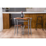 Same Code 35204938 Brown Wood Grain PVC Breakfast Table (One Table and Two Chairs) - Image 38