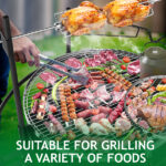 85*85*108cm Round Iron Spray Grill Black - Image 13