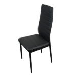 4pcs Elegant Assembled Stripping Texture High Backrest Dining Chairs Black Replace encoding 13028198-18410366 - Image 2