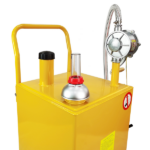 30 Gallon Gas Caddy Tank Storage Drum Gasoline Diesel Fuel Transfer with universal wheel Bright Yellow JGC30 RAL1003 - Image 21