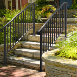 [Same Code 81504920 40310676]Artisasset Matte Black Outdoor 4 Level Iron Handrail - Image 10