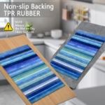 Three-piece kitchen rug set, non-slip and washable, abstract pattern kitchen hallway rug, soft and comfortable, suitable for sinks, floors, entrances, hallways and bathrooms. - Image 6