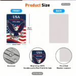 CIFbuy American 1776-2026 Independence Day Aluminum Tin Sign, Bald Eagle & Flag Wall Art, Art, 20x30 Inch Retro Patriotic Decor ikTok, ikTok, l Art Self-igckup Logiopor - Image 6
