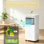 Portable Air Conditioner – Cooling Dehumidifying Function, Remote Control, 24H Timer, LED Screen - Image 4