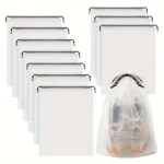 5-piece transparent drawstring travel bag, waterproof drawstring pocket, luggage, clothing, shoes, cosmetics storage and organizing bag - Image 12