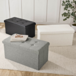 30" Collapsible Storage Ottoman, Black (Shipment from Walmart) - Image 6