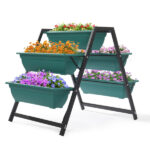 Raised Garden Planter Bed, Tiered Planter Stand with 5 Boxes, Vertical Raised Garden Bed for Herbs, Flowers, or Vegetables in Patio Balcony Indoor Outdoor - Image 17