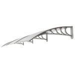 Same Code 87756300 HT-300 x 100 Household Application Door & Window Rain Cover Eaves Transparent Board & Gray Holder - Image 6