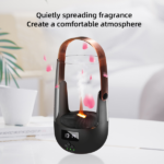 Perfect Gift Retro Essential Oil Diffuser with Realistic Flame Effect - 200ML Humidifier, 3 Timers, Ambient Lighting & Waterless Protection