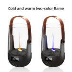 Perfect Gift Retro Essential Oil Diffuser with Realistic Flame Effect - 200ML Humidifier, 3 Timers, Ambient Lighting & Waterless Protection - Image 3