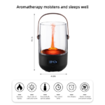 Perfect Gift Retro Essential Oil Diffuser with Realistic Flame Effect - 200ML Humidifier, 3 Timers, Ambient Lighting & Waterless Protection - Image 5