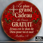 CIFbuy 1pc 8x8in 2D Flat Round Sign, "The Greatest Gift Is God's Gift To You" Vintage "The Greatest, Greatest Gift Is God's Gift To You" Plaque TikTok, ok, temu Self-pickup Logiaqics