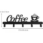 CIFbuy Gorgeous Wall - Mounted Coffee Mug Holder Made of Metal, Complete with Hooks for Coats and Hangers, a Great Stylish Wall Organizer, Utility Hooks.(TikTok/temu self-pickup orders) - Image 2