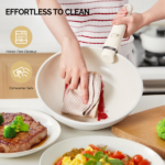 22-Piece Non-Stick Cookware Set, 6 Pots & 3 Lids, Removable Handles, Oven & Dishwasher Safe, Includes 28cm Soup Pot, Cream White Aluminum - Image 12