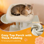 Beige 33.5" Multi-Level Cat Tree with 2-Tier Condo, Sisal Scratching Posts & Anti-Toppling Device for Cats - Image 4