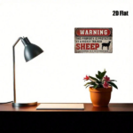 CIFbuy Funny Metal Sign This Area Is Protected By Trained Sheep, Humorous Warning Plaque, Unique Farmhouse Decor For Home Office Man Ca TikTok, TikTok, ng Plaque Self-pickup Logiopics - Image 4