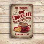 CIFbuy 1PC Vintage Metal Tin Sign Hot Chocolate Love Artwork, Artwork, Durable Hanging Plaque For Home Garden Sign HikTok, Sign HikTok, Self-orckup Logiopden - Image 4