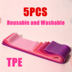 Set of 5 Resistance Exercise Loop Bands Fitness Yoga Resistance Band TPE Pink (US Logistics only For USPS.TK/TMEU only For self-pickup) - Image 11