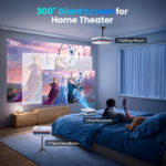 FUDONI Smart Projector with WiFi and Bluetooth, Native 1080P 4K Decoding for Home Cinema, Outdoor Movie Projector with Apps, Built-in Netflix/YouTube/Prime Video (Banned by Amazon) - Image 7