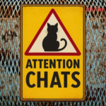 CIFbuy Retro Cat Metal Sign 2D Flat Yellow Black" Warning Sign, 7.87x11.81in Country Style Iron Art Wall Decor With Black Letters, Art Wall Decor With Black Letters, Durab Yellow Black WarikTok, Yellow Black WarikTok, t Self-pickup Logiopics - Image 4