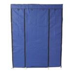 5-Layer 12-Compartment Non-woven Fabric Wardrobe Portable Closet Navy (133x46x170cm) - Image 10