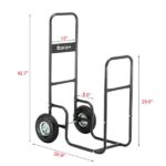 Firewood Cart 220LBS with Large Wheels, Fireplace Log Rolling Caddy Hauler, Wood Mover Outdoor Indoor Storage Holder Rack, Heavy Duty - Image 7