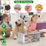 Stainless Steel Rodent Trap - High Sensitivity Pedal Auto-Locks Door, Humane Live Capture - Safe, Durable, Indoor/Outdoor Versatile Placement, Easy to Use - Image 6