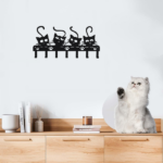 CIFbuy Creepy Black Cats Wall - Mounted Key Holder with 7 Hooks and Adorable Halloween Cat Designs - Ideal Spooky Home Decor.Utility Hooks-CIF BUY(TikTok/temu self-pickup orders) - Image 16