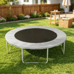 Green 12' Trampoline Replacement Mat – 72 V-Hooks, Fits 5.5" Springs, for Backyard Old Trampoline Surface Upgrade (Spring & Frame not Included) - Image 6