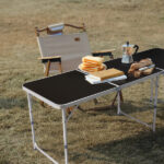 6ft Aluminum Alloy Folding Table black - Image 7