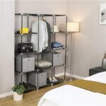 67" Portable Closet Organizer Wardrobe Storage Organizer with 10 Shelves Quick and Easy to Assemble Extra Space Black - Image 6