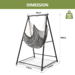 112*113*180CM Hammock Chair Stand with Swing Chair - Image 3