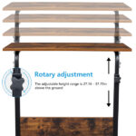 [Old code:23373712]Rolling & Height adjustable P2 15MM Chipboard & Steel Side Table with Baffle - Image 3