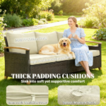 Rattan Wicker Sofa - Image 4