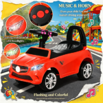 Red Toddler Foot-to-Floor Ride-On Push Car: Sliding Walking Toy with Working Horn, Music, Headlights & Under-Seat Storage - Image 6