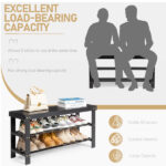 3-Tier Seamless Top Bamboo Shoe Rack - Image 8