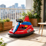 Red 6V Bumper Car for Kids – 360° Rotation Electric Ride On for Indoor Playroom - Image 7