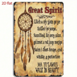 CIFbuy Retro Dream Catcher Wall Decor, 2D Flat Metal Art Plaque With Inspirational Poem, Spiritual Rustic Home Decoration TikTok, TikTok, Self-pickup Logiopics - Image 8