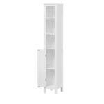 66.92" Tall Bathroom Storage Cabinet with Adjustable Shelves,1 Doors Freestanding Cabinet with Anti-Tip, Open compartments, for Home, Small Spaces, Bathroom,Kitchen, Living Room, White - Image 5