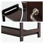 26.8*9.84*35.4in 6-Tier Flat Bamboo Shoe Rack, Coffee Color - Image 9