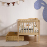 Vertical Fence Wood Painted Pine Toddler Bed with Bottom Drawer and Side Car Bed - Image 30