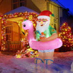 5.9 FT Lighted Christmas Inflatable Decoration, Inflatable Hawaii Santa Claus Outdoor Decoration, Funny Blow Up Yard Decorations with Built-in LED Lights for Holiday Party Front Yard Lawn Garden Decor - Image 17