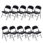 Same Code 33457557 4pcs Elegant Foldable Iron & PVC Chairs for Convention & Exhibition Black - Image 62