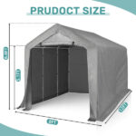 8’X 12’outdoor storage shelter shed - Image 2