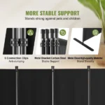 4 Panel Room Dividers, Foldable Privacy Screens, Cloth Segregation Panels for Workspace, Bedroom, Meal Space, Study Area, Black (Shipment from Walmart) - Image 3
