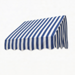 4' Window Door Awning Sun Shade Canopy Outdoor Patio Cover, Blue & White Stripes