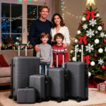 Non-TSA customs lock 5-in-1 PP trolley case, 12in, 16in, 20in, 24in, 28in, PP, dark gray - Image 22