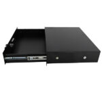 19" 2U Steel Plate DJ Drawer Equipment Cabinet with Keys Black - Image 6
