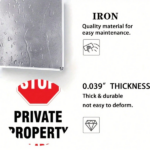 CIFbuy 1pc Metal Stop Private Property Sign 8x12in, Around Security Warning Notice, Contemporary Indoor Outdoor Wall Hanging Decor PropeikTok, PropeikTok, Self-Arckup Logiopcor - Image 4